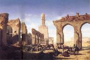 Prosper Marilhat The Ruins of the El Hakim Mosque in Cairo china oil painting artist